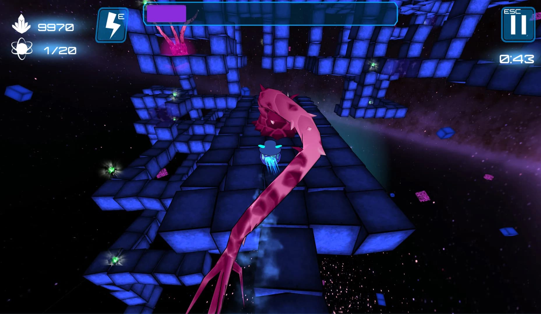 Deep Blue 3D Maze in Space görsel 4