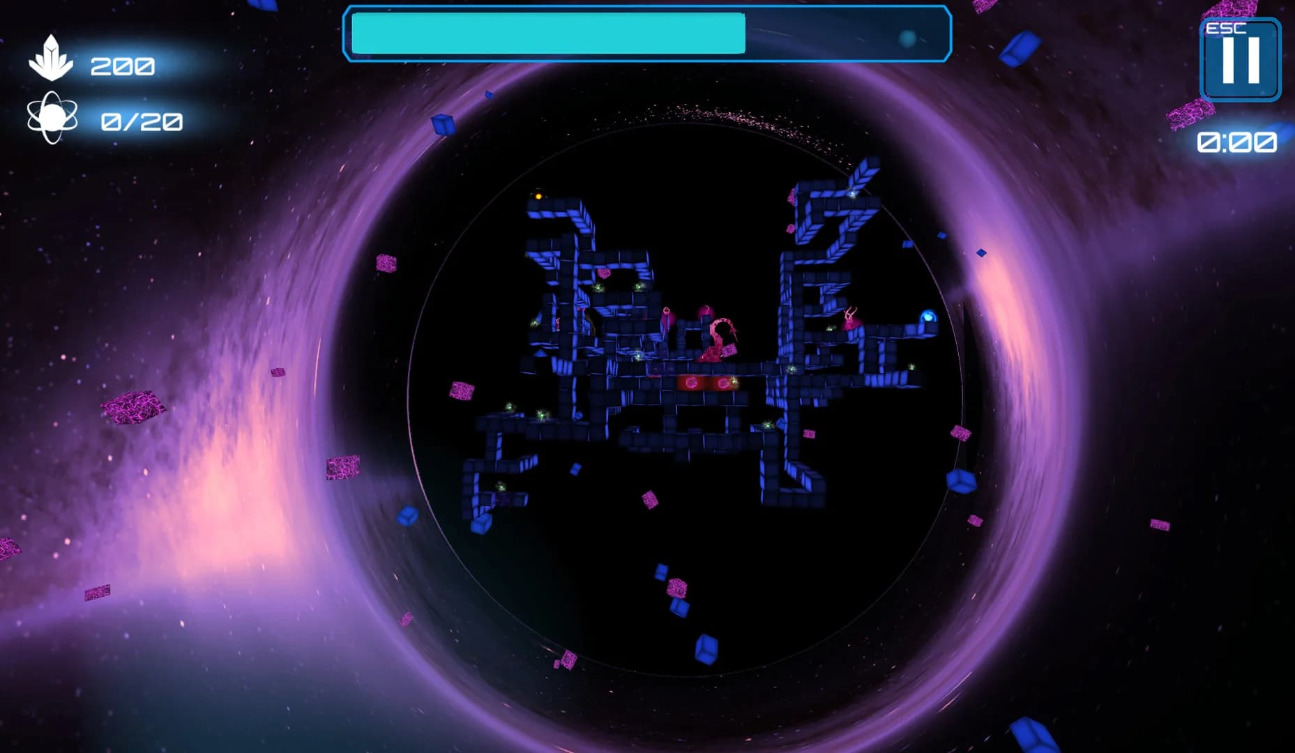 Deep Blue 3D Maze in Space görsel 5