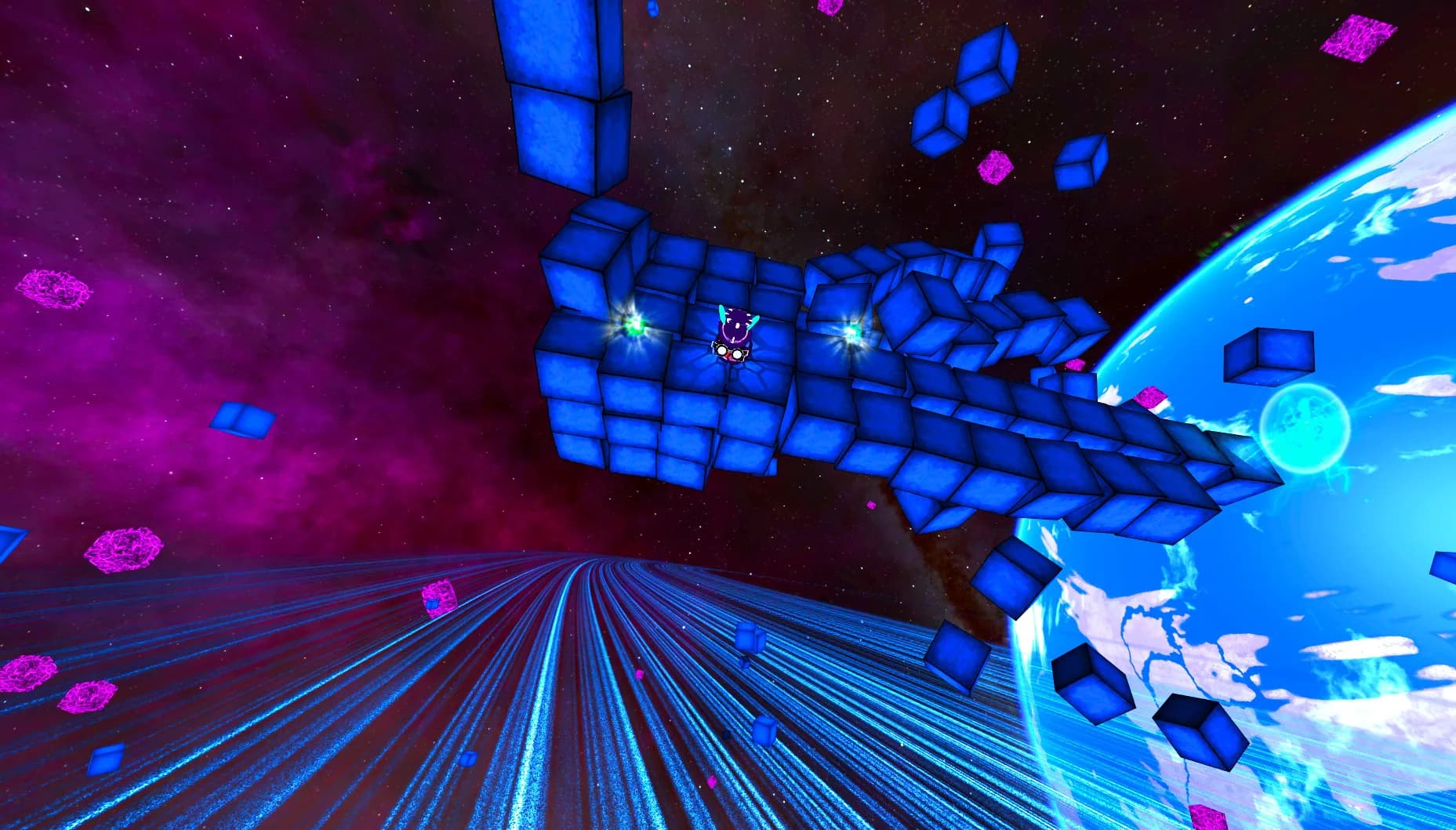 Deep Blue 3D Maze in Space görsel 7