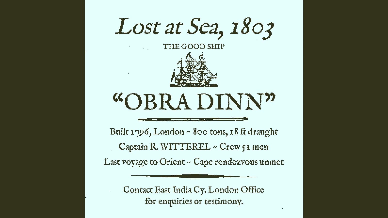 Return of the Obra Dinn görsel 2