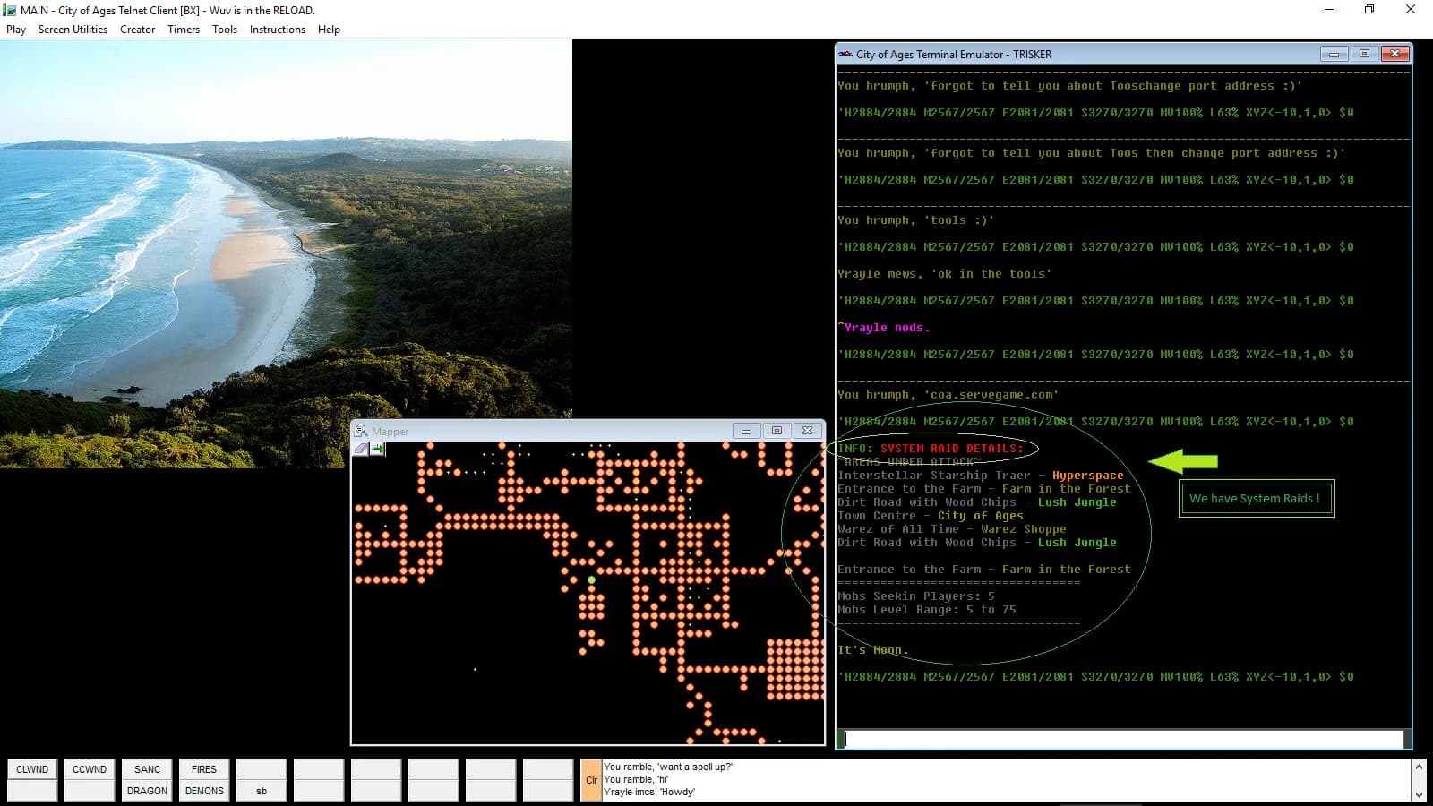 City of Ages: Picture Supportive Text MUD (server and client included) görsel 5