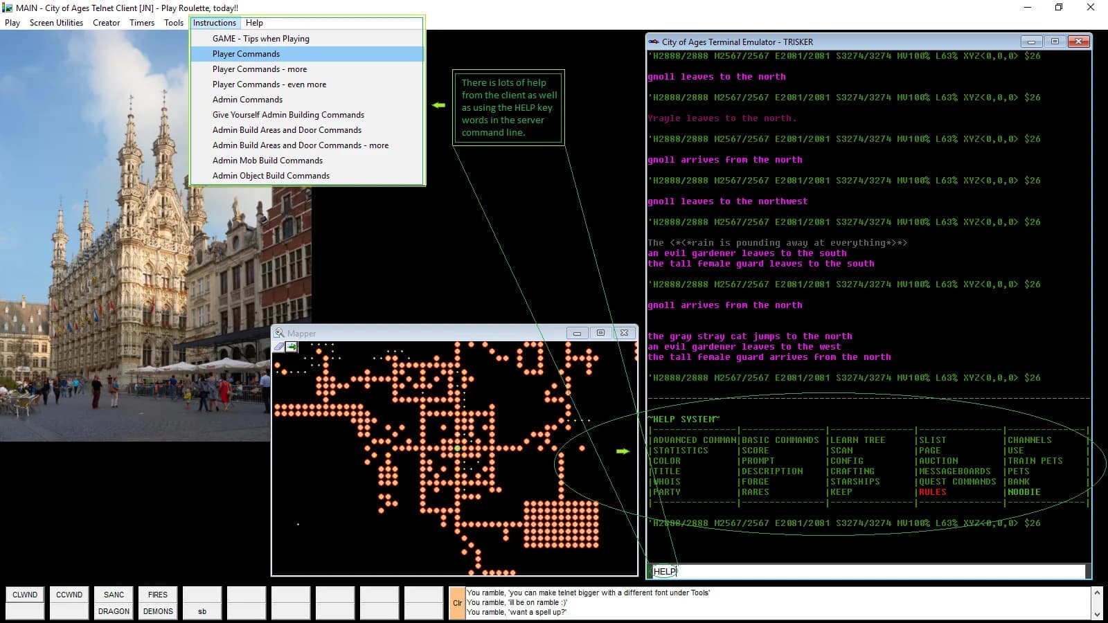 City of Ages: Picture Supportive Text MUD (server and client included) görsel 10