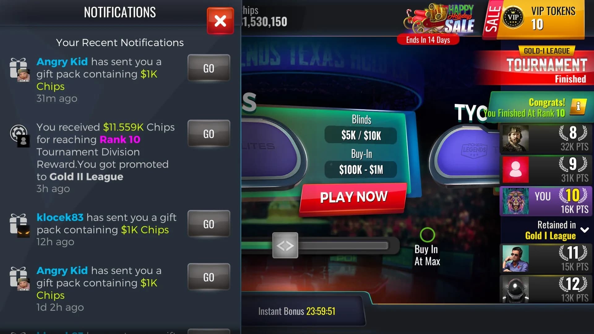 Poker Legends: Texas Hold'em Poker Tournaments görsel 14
