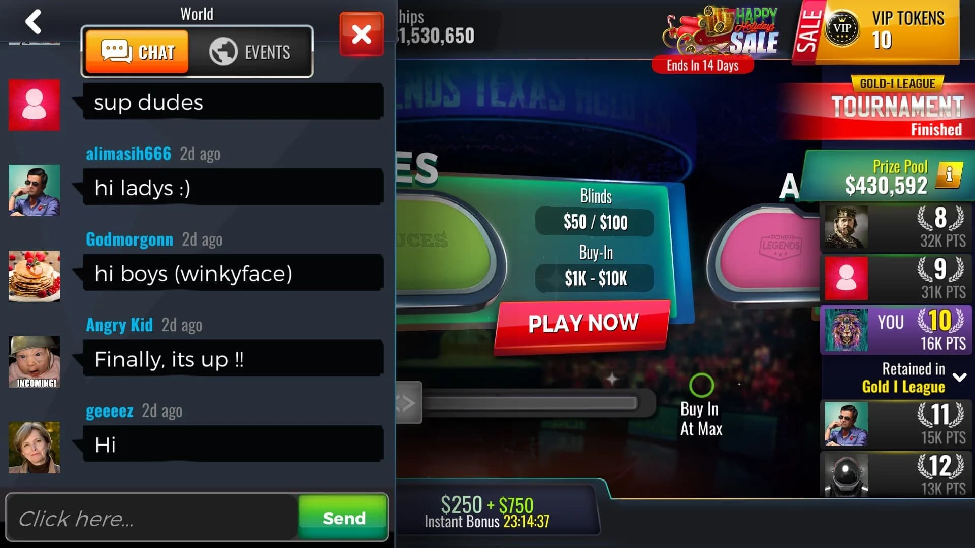 Poker Legends: Texas Hold'em Poker Tournaments görsel 18