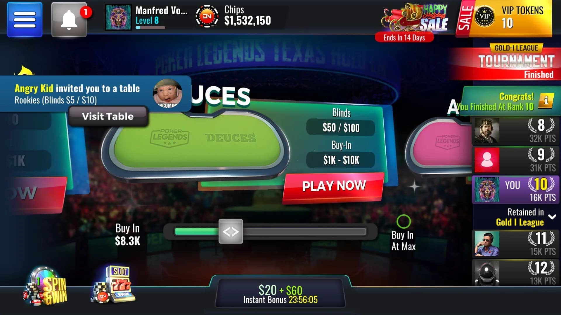 Poker Legends: Texas Hold'em Poker Tournaments görsel 19