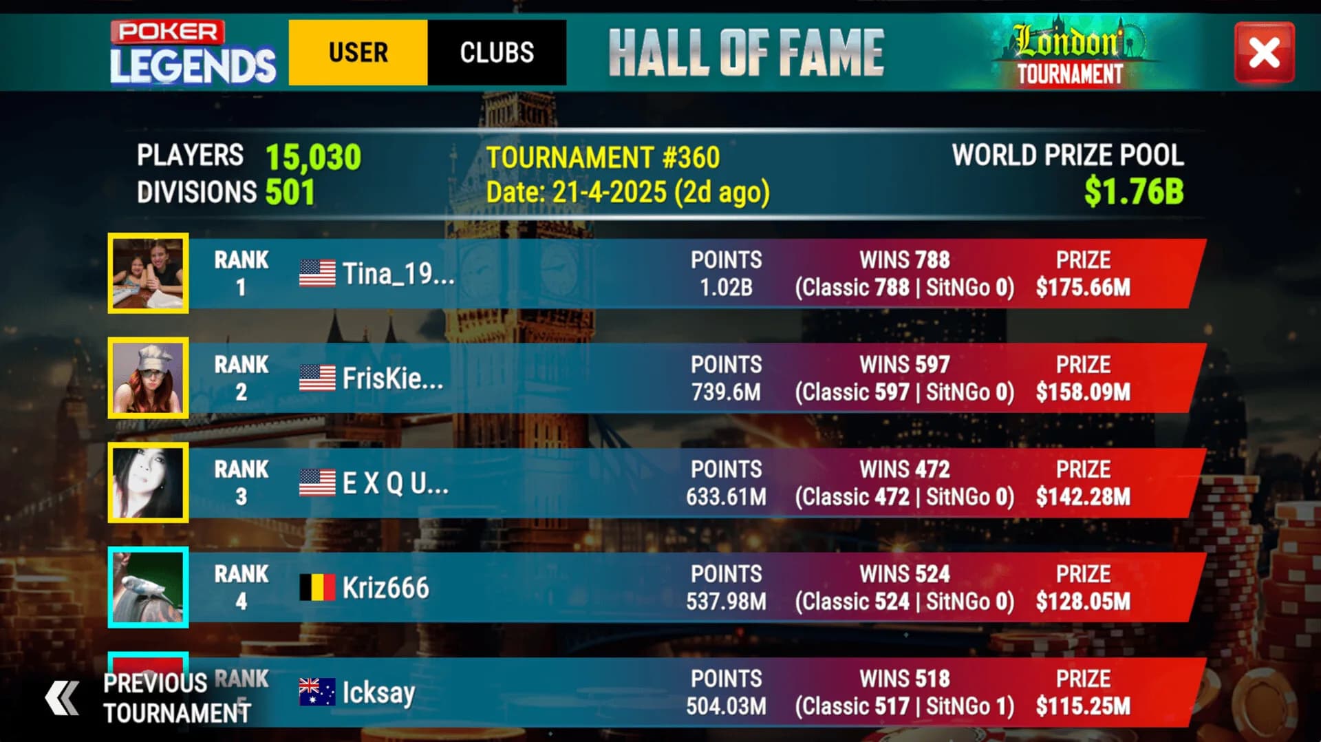 Poker Legends: Texas Hold'em Poker Tournaments görsel 5