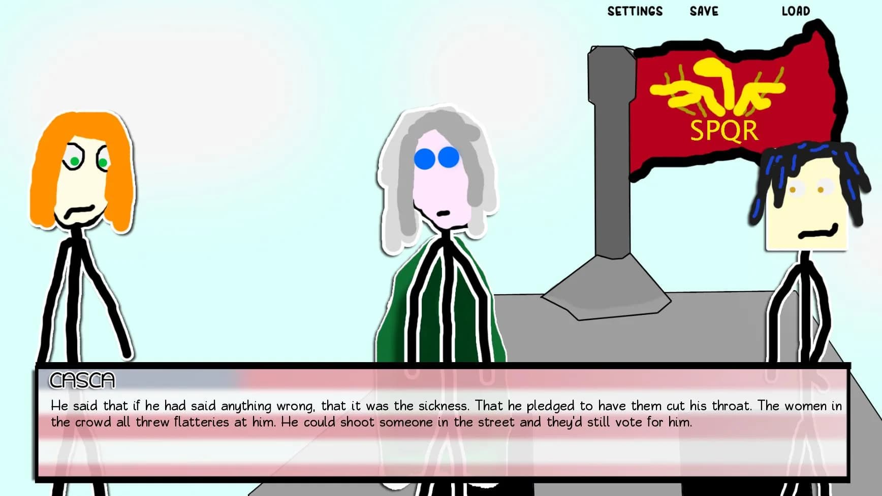 Paper Shakespeare: Stick Julius Caesar (with a dagger) görsel 7