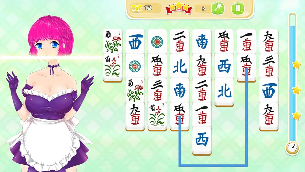 Mahjong Pretty Manga Girls görsel 5