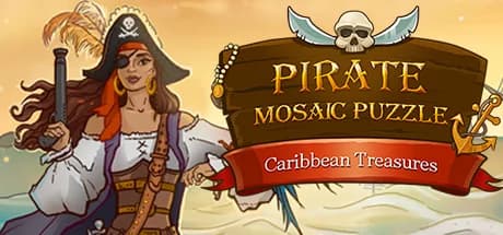 Pirate Mosaic Puzzle. Caribbean Treasures görsel 1