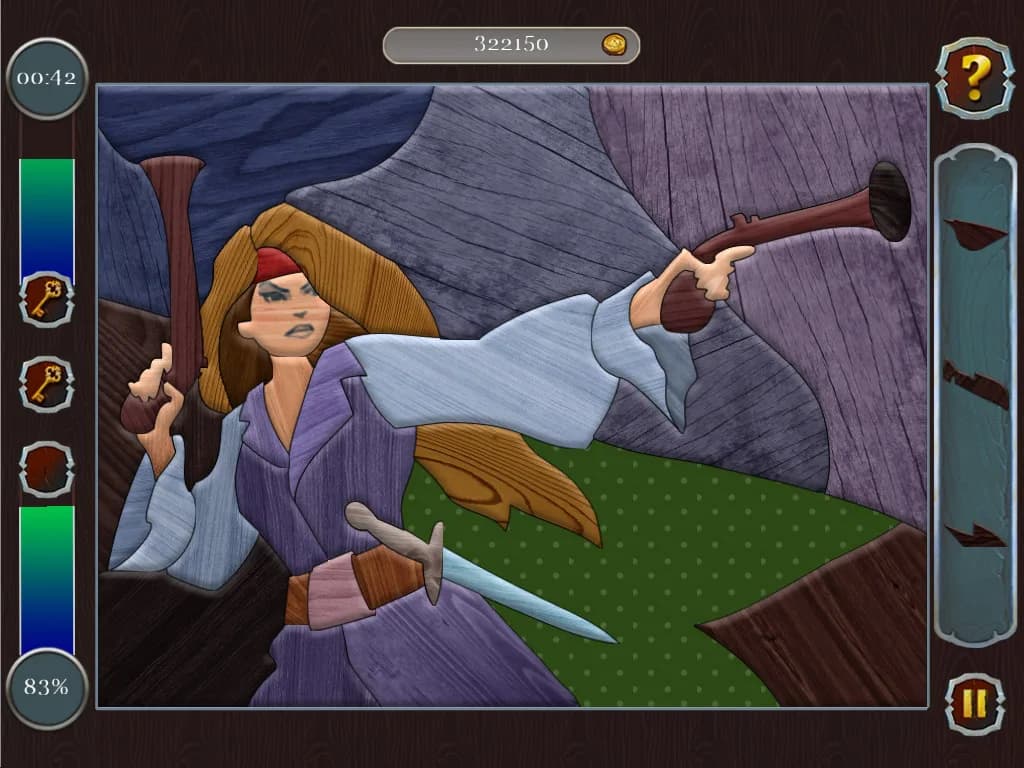 Pirate Mosaic Puzzle. Caribbean Treasures görsel 2