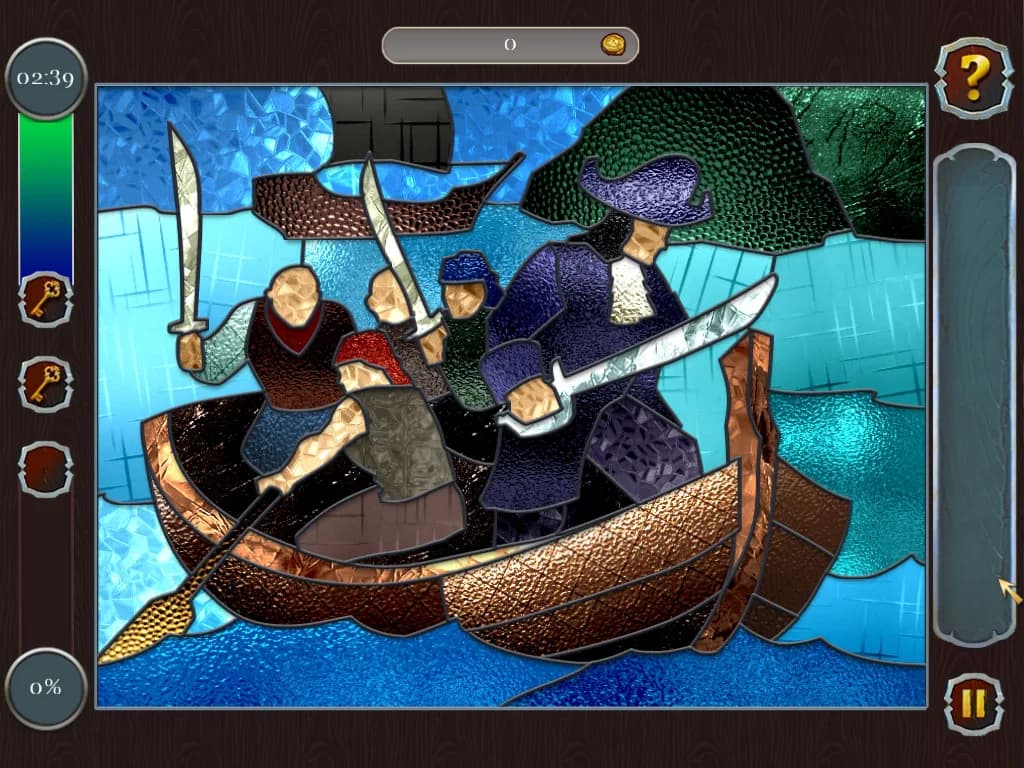 Pirate Mosaic Puzzle. Caribbean Treasures görsel 7