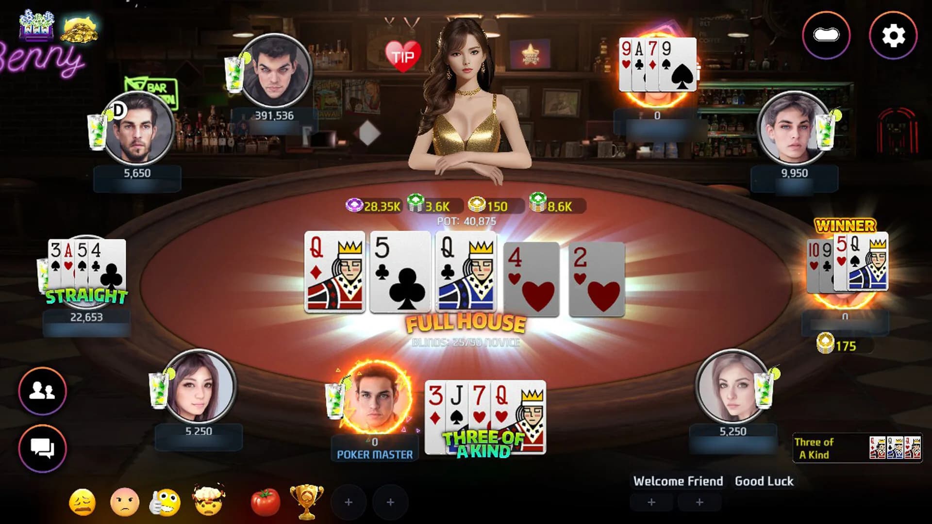 Poker Master - Texas Hold'em, Rulet, Blackjack, Baccarat, Omaha, Slot Makinesi, Teen Patti görsel 2