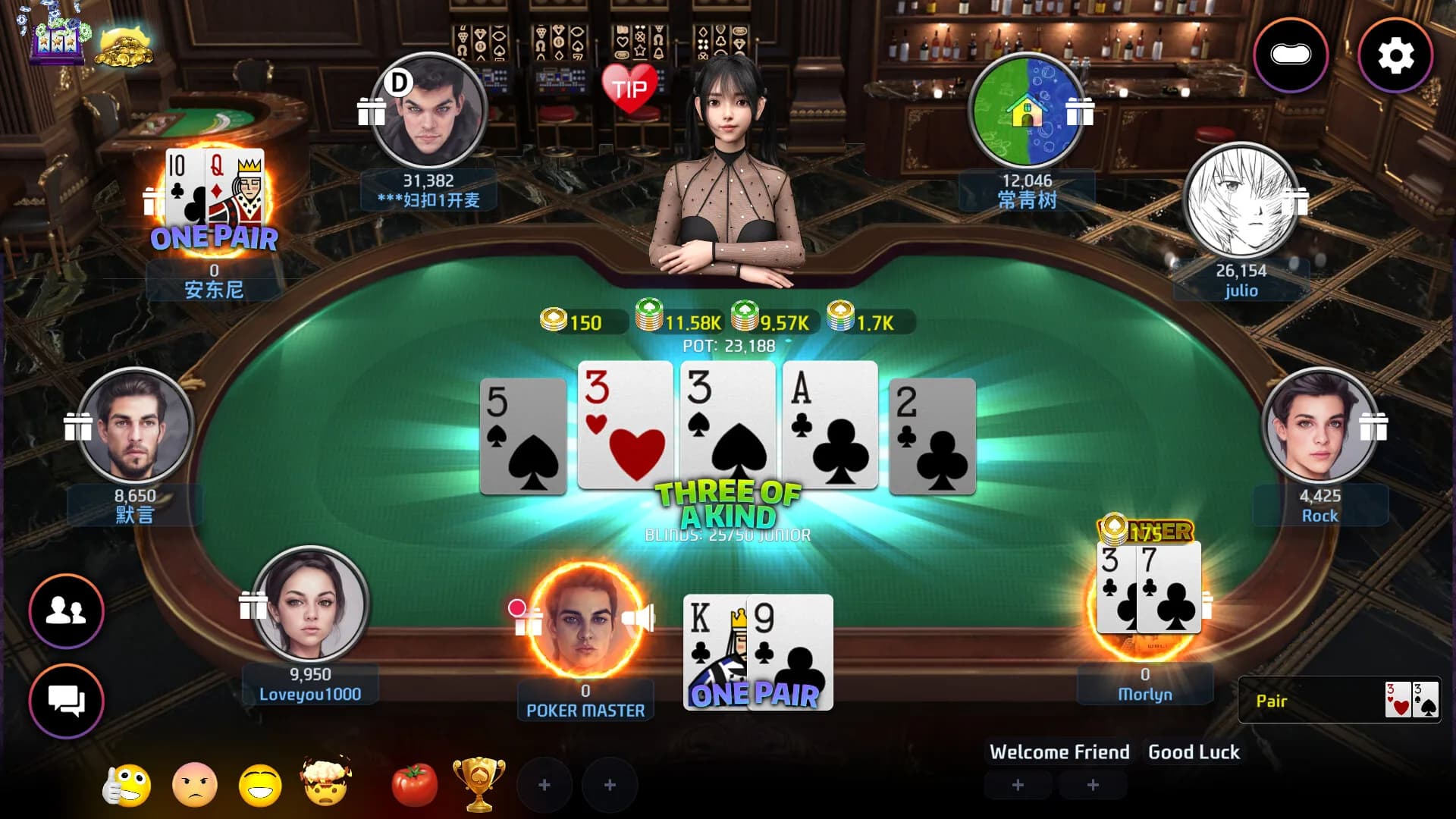 Poker Master - Texas Hold'em, Rulet, Blackjack, Baccarat, Omaha, Slot Makinesi, Teen Patti görsel 5