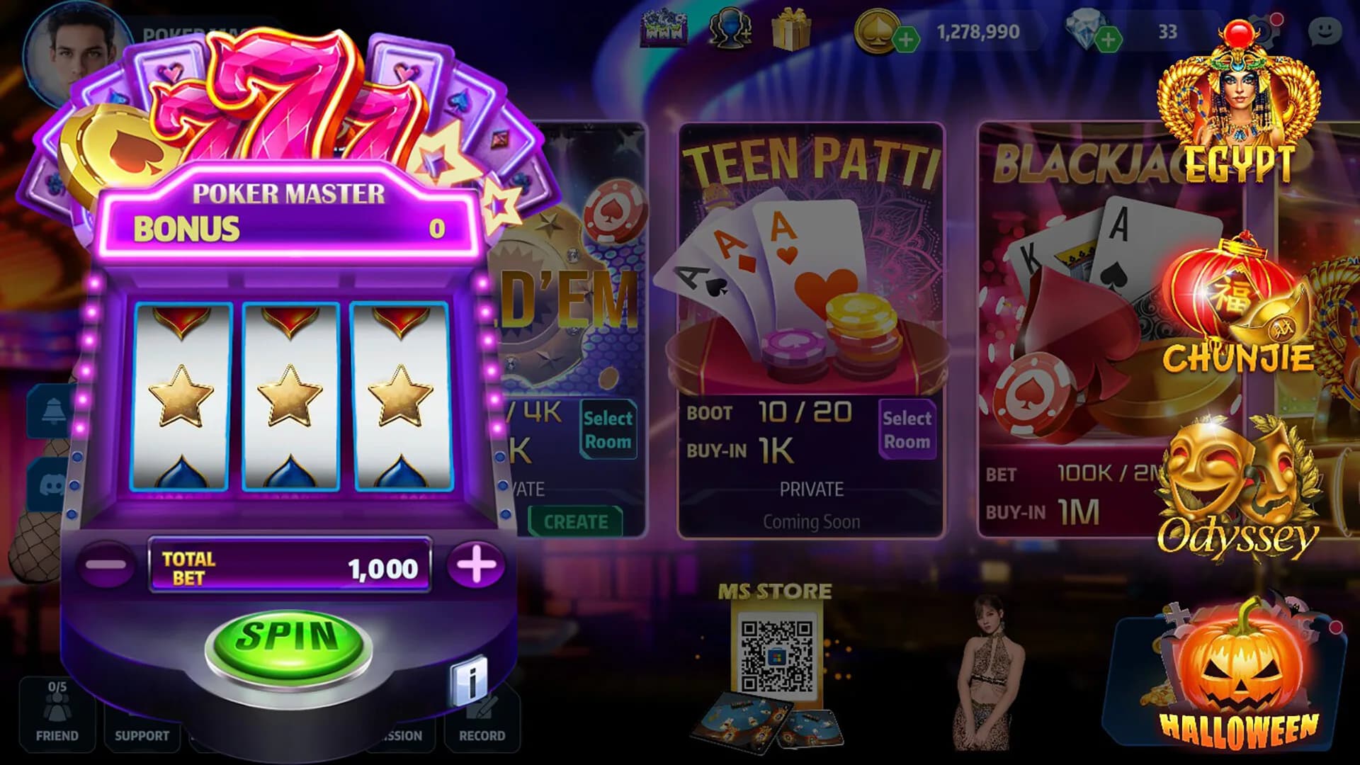 Poker Master - Texas Hold'em, Rulet, Blackjack, Baccarat, Omaha, Slot Makinesi, Teen Patti görsel 11